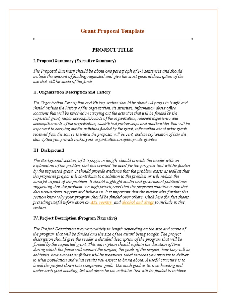 Grant Proposal Template | PDF | Business