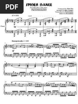Undertale Spider Dance Kyle Landrys Arr Pdf