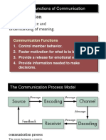 Chapter 10: Functions of Communication