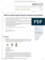 What Is A Good In-Game Team For Pokemon Sun and Moon - PokeBase Pokemon Answers