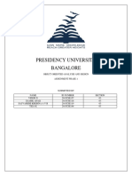 Presidency University Bangalore: Object Oriented Analysis and Design Assignment Phase-1