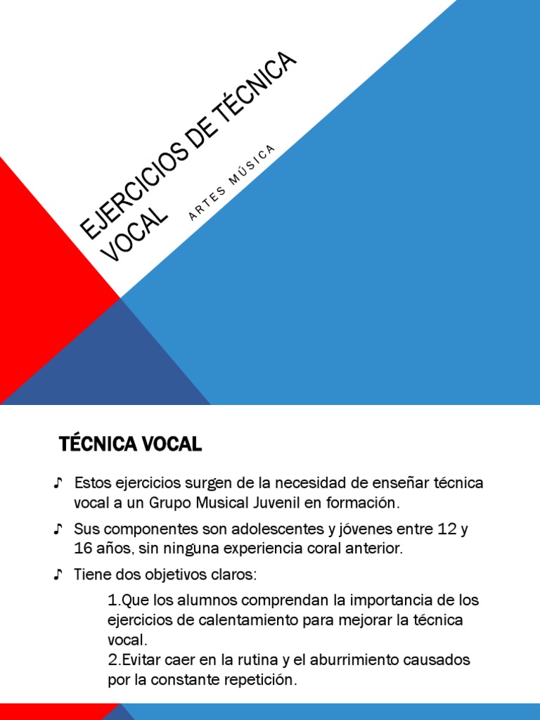 Ejercicios de Técnica Vocal para Jóvenes | PDF | Respiración | Naturaleza