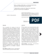 Conocimientos De La Población De La Ciudad De Puno Sobre Gestión de residuos sólidos