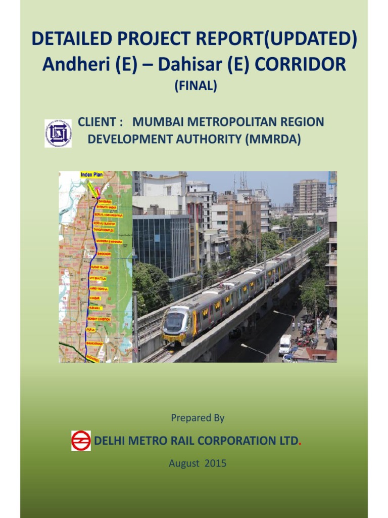 Andheri-Dahisar Metro Corridor DPR | PDF | Public Transport | Mumbai