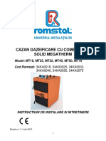 Carte Tehnica Cazan Lemne MEGATHERM PDF