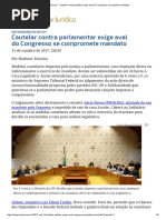 Cautelar Contra Político Exige Aval Do Congresso Se Prejudica Mandato