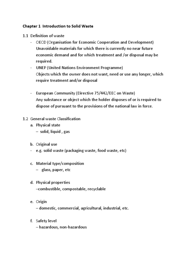 Introduction to Solid Waste Management | PDF | Municipal Solid Waste ...