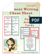 Argument Writing Cheat Sheetand Paired Activity Card 6