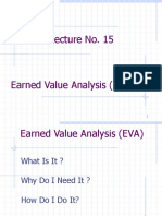 Lecture 15 - Earned Value Analysis