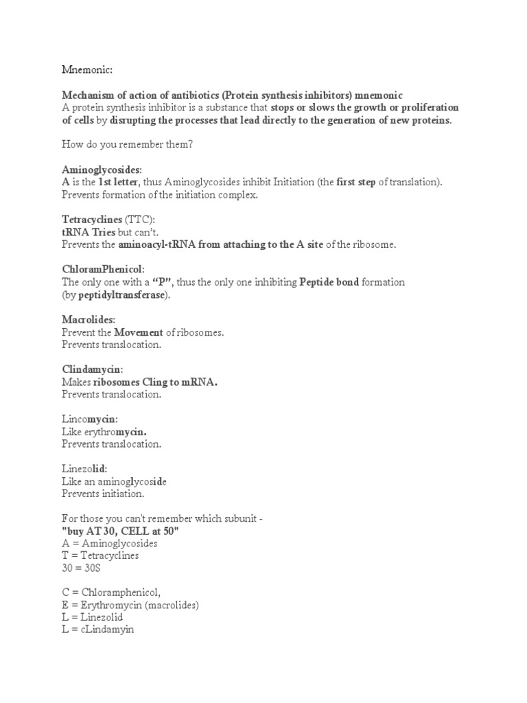 Mnemonic For Pharma | PDF | Biochemistry | Chemistry