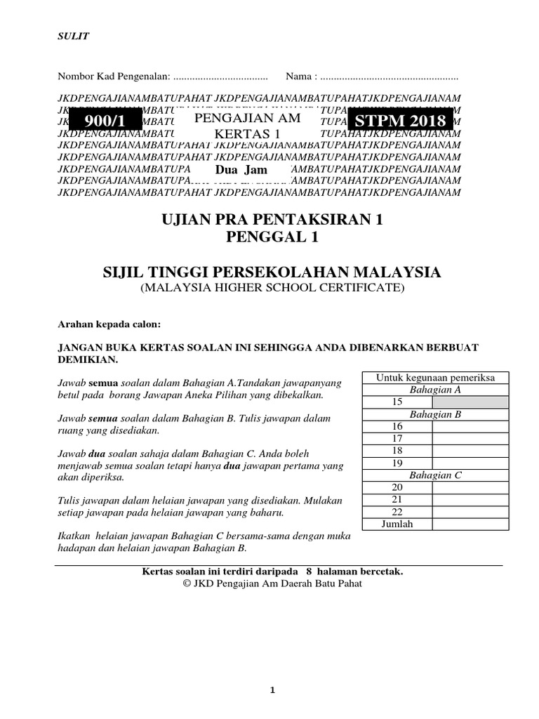 Jawapan Objektif Stpm Bahasa Melayu 2018 malaowesx