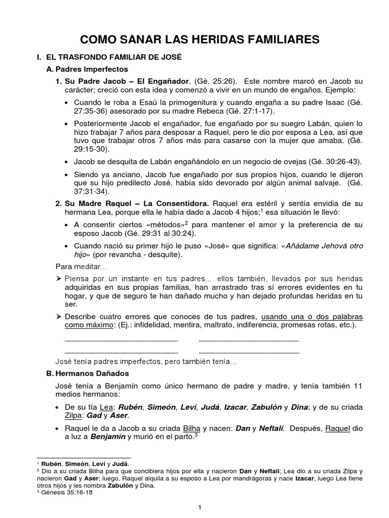 Sanando Heridas Familiares | PDF | Jacob | Rachel