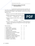 Cuestionario de Sobreactivación Psicofisiológica