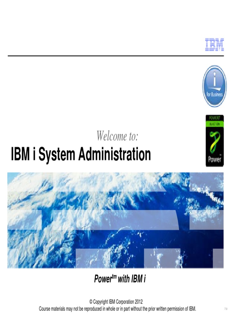 Ibm i Administration | Ibm System I | Operating System