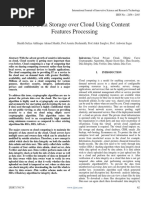 Secure Data Storage Over Cloud Using Content Features Processing