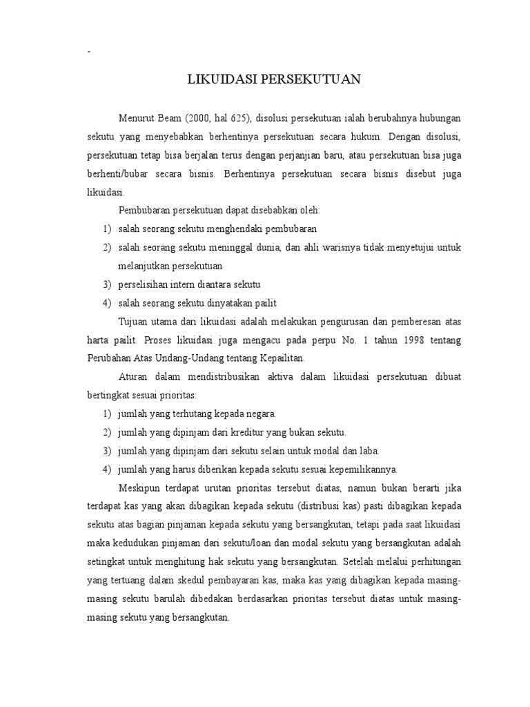 Likuidasi Perusahaan