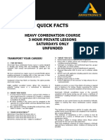 ADEADV1039 - Quick Facts &amp; T&amp;C - Heavy Combination Saturday Course NON