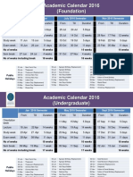 Academic Calendar 2016