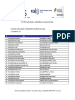 Lista Oficial Universidades Academias Seniores Portugal