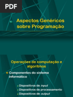 Aspectos Genéricos Sobre Programação