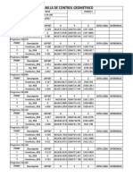 Planilla de Control Geométrico: Capa: Sub Base Tramo Ii Progresivas: 33+060-33+200 Fecha: 8/23/2017