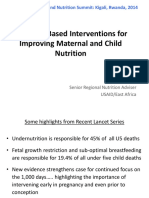 Evidence-Based Interventions For Improving Maternal and Child Nutrition