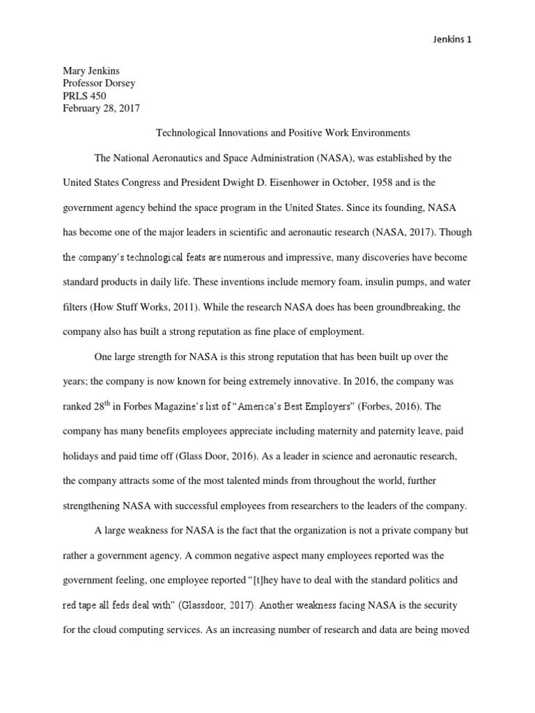 Nasa research paper image