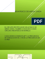 Rectificador hexafásico de media onda: 6 diodos, 6 pulsos de tensión