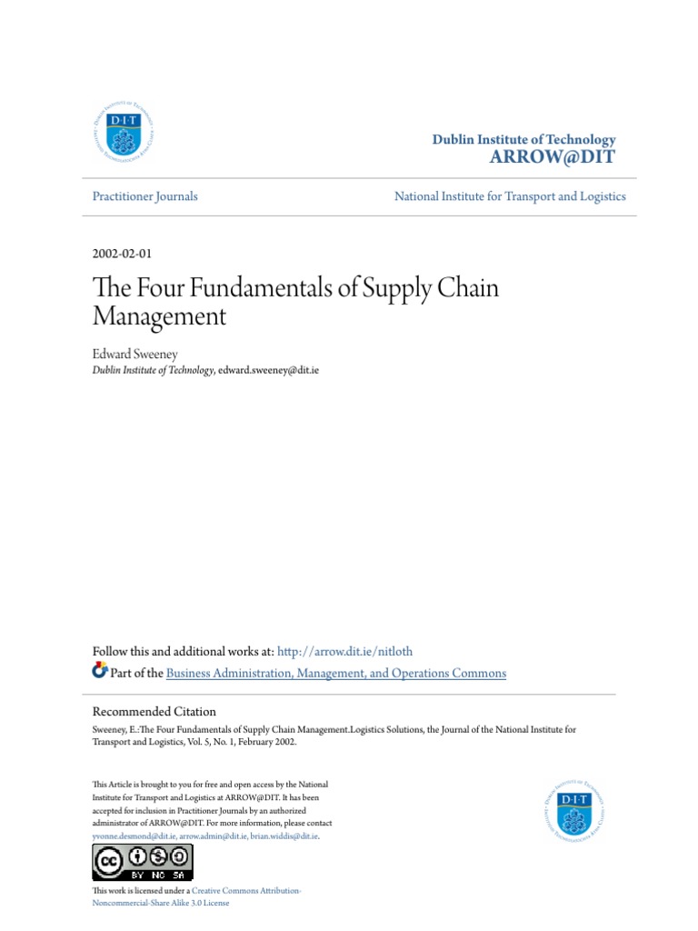Four Fundamentals of Supply Chain Management | PDF | Supply Chain ...
