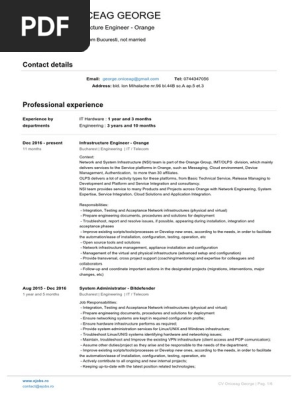 CV Oniceag George En