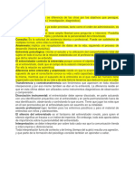 La Entrevista Psicológica Se Diferencia de Las Otras Por Los Objetivos Que Persigue