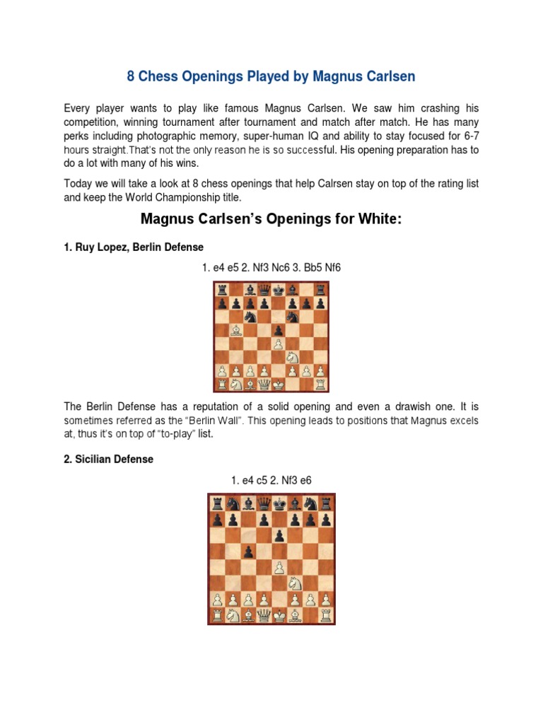 Winning Moves in the Ruy Lopez, Berlin Defence, Open variation
