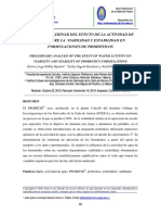 Análisis Preliminar Del Efecto de La Actividad de Agua Sobre La Viabilidad Y Estabilidad en Formulaciones de Probióticos