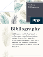 Writing Bibliography