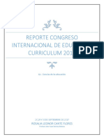Reporte Congreso Internacional de Educación(Practica)