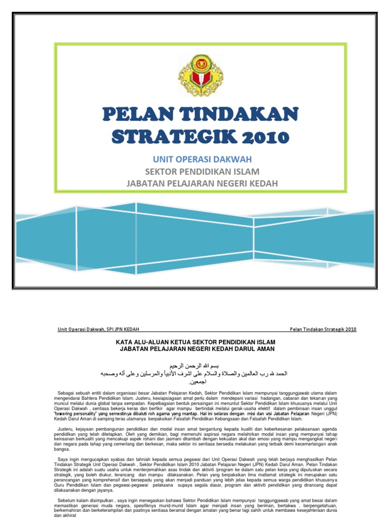 Pelan Tindakan Strategik Unit Operasi Dakwah