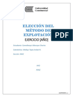 Elección de Método de Explotación Subterrránea