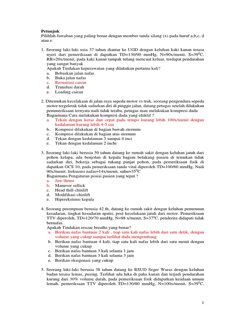 Contoh Soal Ukom Gadar