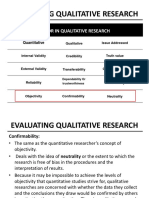 Evaluating Qualitative Research