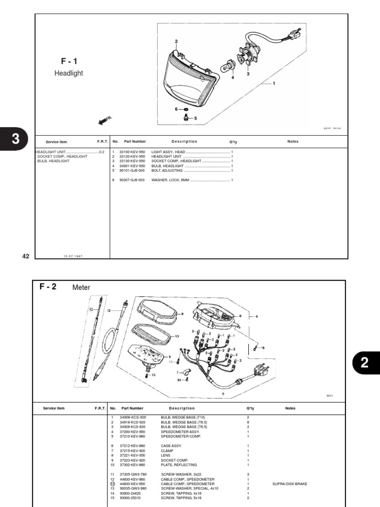 Part Catalog Honda Suprax Preview | PDF | Screw | Vehicle
