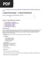 Logical Deduction Section 4 - Logical Reasoning Questions and Answers