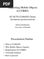 Supporting Mobile Objects in Corba: Ec/Acts Climate Cluster