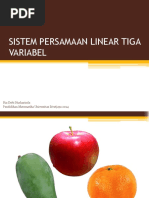 Sistem Persamaan Linear Tiga Variabel