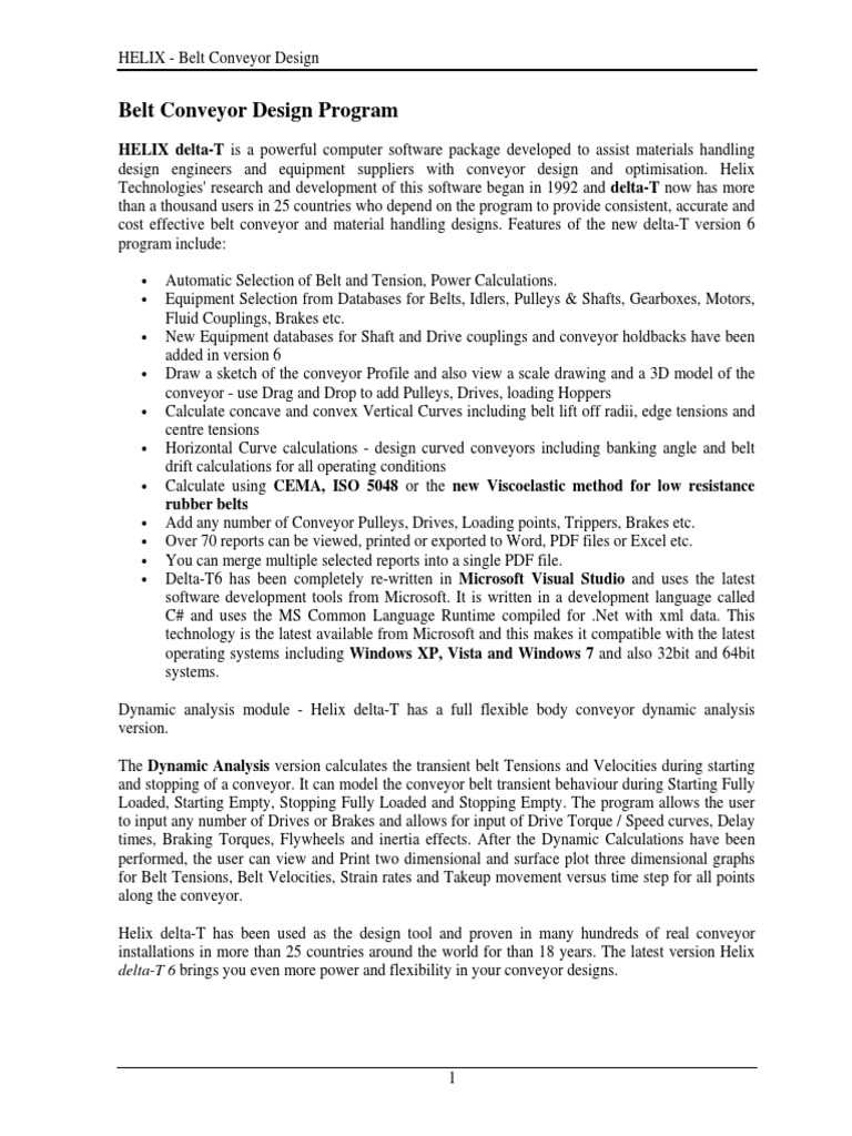 Belt Conveyor Design | PDF | Belt (Mechanical) | Machines