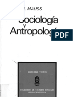 Marcel Mauss Sociologia y Antropologia