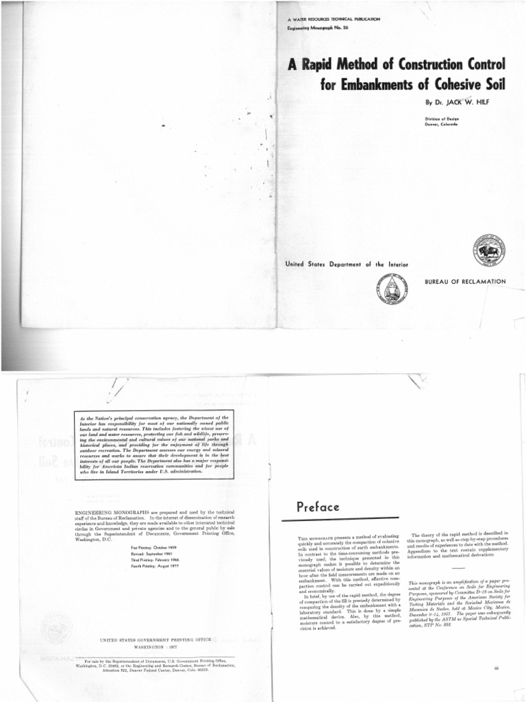 Hilf - A Rapid Method of Construction Control For Embankments of ...