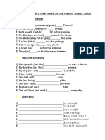 Fill in verb forms in present simple tense