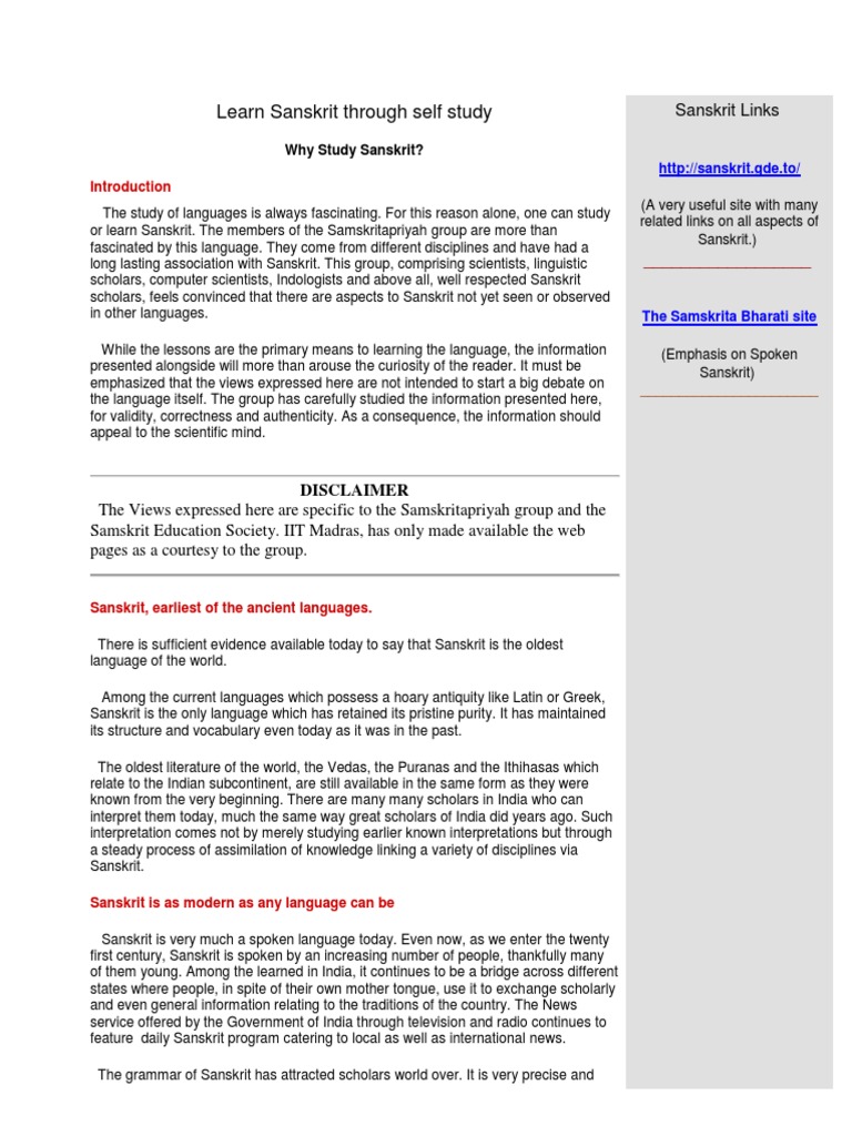 SANSKRIT LESSONS visual data 5