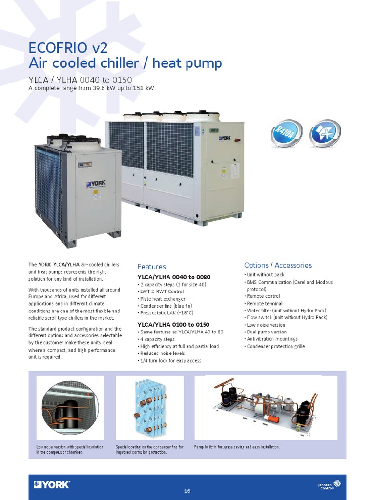 York YLCA Series201 Catalogue Page Doc5063 v3 en-EU | PDF | Heat ...
