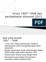 Krisis 1997-1998 Dan Perlambatan Ekonomi 2015